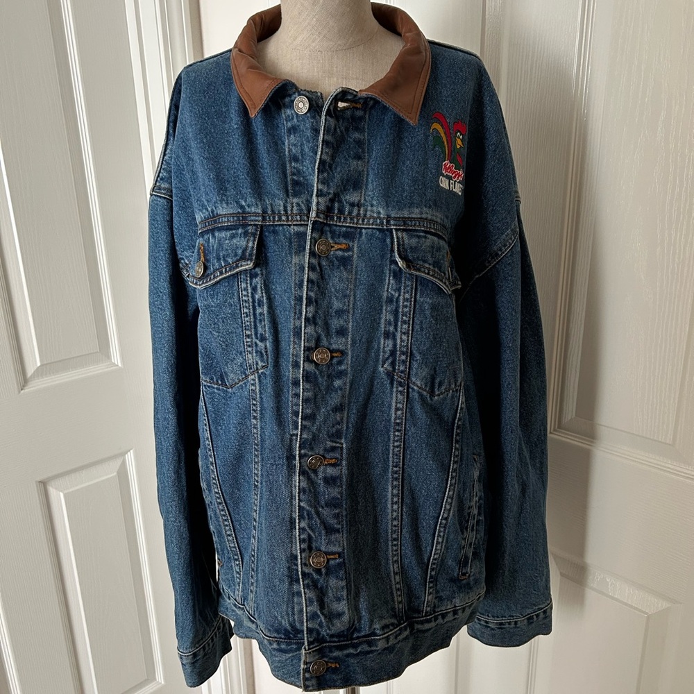 Upstream Vintage denim jacket with Kellogg logo